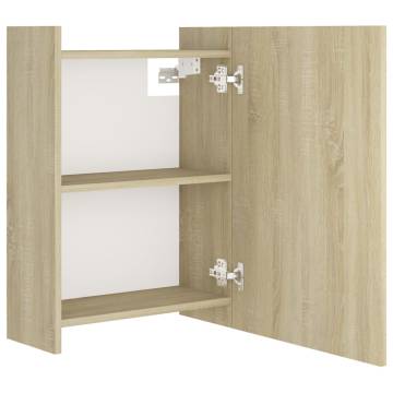 Sonoma Oak Bathroom Mirror Cabinet | Stylish Storage Solution