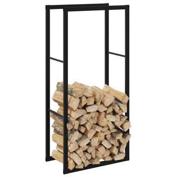 Firewood Rack Black 55x30x116 cm - Sturdy Steel Storage