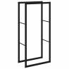 Firewood Rack Black 55x30x116 cm - Sturdy Steel Storage