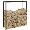  Firewood Rack Black 110x30x116 cm Steel Size 110 x 30 x 116 cm 