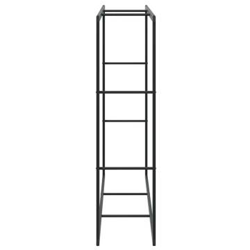 Firewood Rack Black 110x30x116 cm Steel - Organize Your Logs