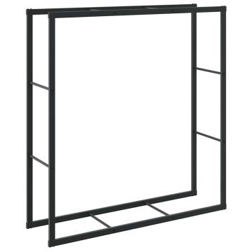 Firewood Rack Black 110x30x116 cm Steel - Organize Your Logs