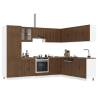  14 Piece Kitchen Cabinet Set Lucca Brown Oak Engineered Wood Colour brown oak Quantity in Package 1 Number of 