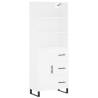 Elegant Highboard White 69.5x34x180 cm | Durable & Stylish