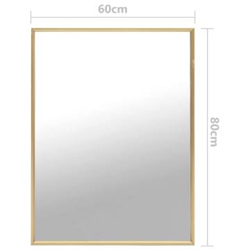 Mirror Gold 80x60 cm - Minimalist Home Decor | Hipo Market