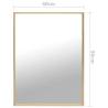 Mirror Gold 80x60 cm - Minimalist Home Decor | Hipo Market