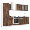  8 Piece Kitchen Cabinet Set Kalmar Smoked Oak Engineered Wood Colour smoked oak Quantity in Package 1 Number of 