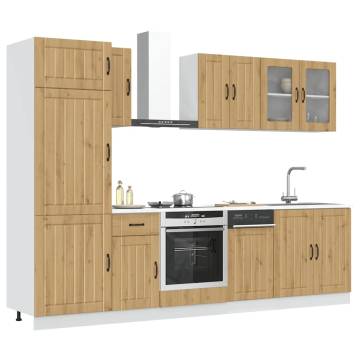 8 Piece Kitchen Cabinet Set - Kalmar Artisan Oak | HipoMarket