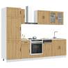  8 Piece Kitchen Cabinet Set Kalmar Artisan Oak Engineered Wood Colour artisan oak Quantity in Package 1 Number of 