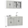  4 Piece Kitchen Cabinet Set Kalmar Grey Sonoma Engineered Wood Colour grey sonoma Quantity in Package 1 Number of 