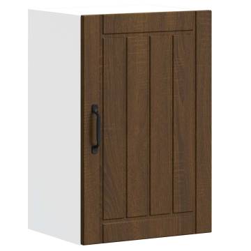 Lucca Brown Oak Engineered Wood Kitchen Wall Cabinet