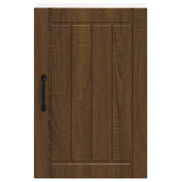 Lucca Brown Oak Engineered Wood Kitchen Wall Cabinet