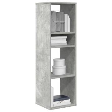 Book Cabinet Concrete Grey - Stylish Engineered Wood Storage