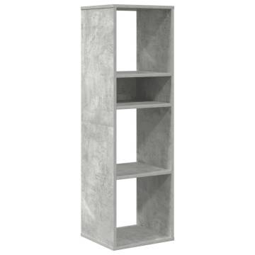 Book Cabinet Concrete Grey - Stylish Engineered Wood Storage