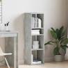 Book Cabinet Concrete Grey - Stylish Engineered Wood Storage