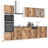 7 Piece Kalmar Kitchen Cabinet Set - Old Wood Finish