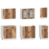 7 Piece Kalmar Kitchen Cabinet Set - Old Wood Finish