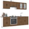  8 Piece Kitchen Cabinet Set Kalmar Brown Oak Engineered Wood Colour brown oak Quantity in Package 1 Number of 