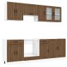 8 Piece Kitchen Cabinet Set - Kalmar Brown Oak Engineered Wood