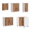 11 Piece Kitchen Cabinet Set Lucca - Elegant Old Wood Design