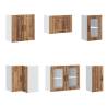 11 Piece Kitchen Cabinet Set Lucca - Elegant Old Wood Design