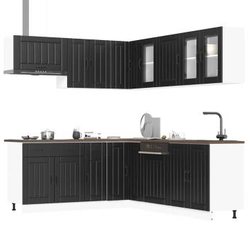 11 Piece Lucca Black Kitchen Cabinet Set - Stylish & Durable