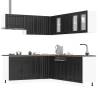  11 Piece Kitchen Cabinet Set Lucca Black Engineered Wood Colour black Quantity in Package 1 Number of 