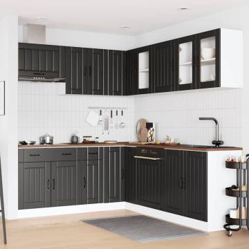 11 Piece Lucca Black Kitchen Cabinet Set - Stylish & Durable