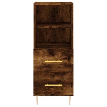 Highboard Smoked Oak - Stylish Storage Solution 34.5x34x180 cm