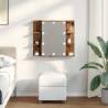 Mirror Cabinet with LED - Stylish Old Wood Design | HipoMarket