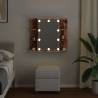 Mirror Cabinet with LED - Stylish Old Wood Design | HipoMarket