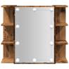 Mirror Cabinet with LED - Stylish Old Wood Design | HipoMarket