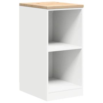 Garage Storage Cabinet White 40x51x85 cm | Solid Wood Pine