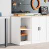 Garage Storage Cabinet White 40x51x85 cm | Solid Wood Pine