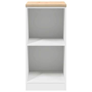 Garage Storage Cabinet White 40x51x85 cm | Solid Wood Pine