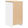 Garage Storage Cabinet White 40x51x85 cm | Solid Wood Pine