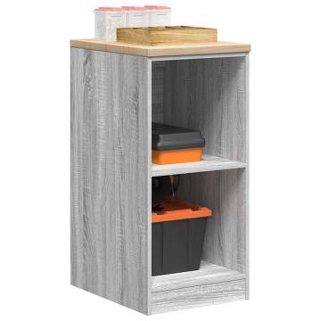 Garage Storage Cabinet Grey Sonoma | Durable Solid Wood Pine