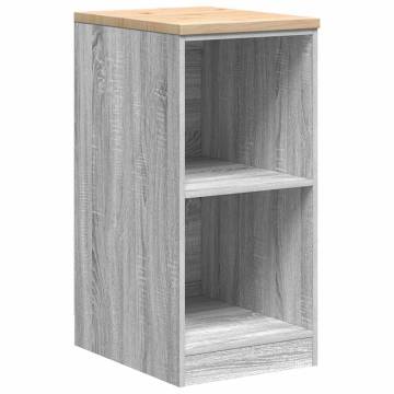 Garage Storage Cabinet Grey Sonoma | Durable Solid Wood Pine