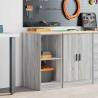 Garage Storage Cabinet Grey Sonoma | Durable Solid Wood Pine