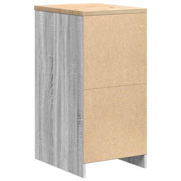 Garage Storage Cabinet Grey Sonoma | Durable Solid Wood Pine