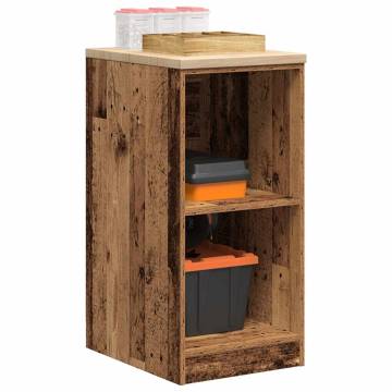 Garage Storage Cabinet Old Wood | Durable Pine | 40x51x85 cm