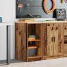 Garage Storage Cabinet Old Wood | Durable Pine | 40x51x85 cm