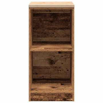 Garage Storage Cabinet Old Wood | Durable Pine | 40x51x85 cm