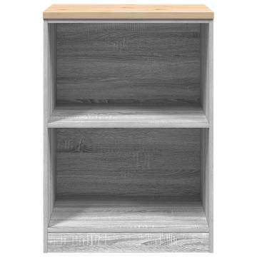 Garage Storage Cabinet Grey Sonoma - Solid Wood Pine 60x51x85 cm