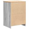 Garage Storage Cabinet Grey Sonoma - Solid Wood Pine 60x51x85 cm