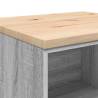 Garage Storage Cabinet Grey Sonoma - Solid Wood Pine 60x51x85 cm