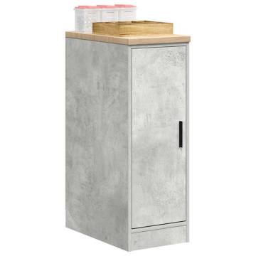 Garage Storage Cabinet Concrete Grey - Solid Wood Pine 30x51x85 cm