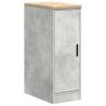 Garage Storage Cabinet Concrete Grey - Solid Wood Pine 30x51x85 cm