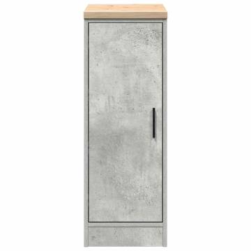 Garage Storage Cabinet Concrete Grey - Solid Wood Pine 30x51x85 cm