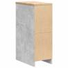 Garage Storage Cabinet Concrete Grey - Solid Wood Pine 30x51x85 cm